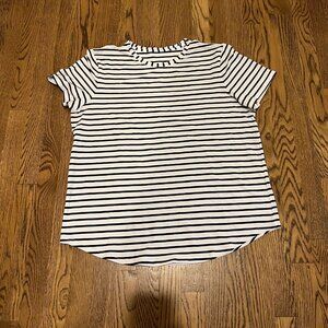 Lululemon Womens Love Curved Hem Crewneck T-Shirt Striped Sz 14
